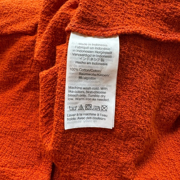 SOLD 🎉HP🎉 🧡 NWT Madewell Texture & Thread Burnt Orange Wrap Tie Top - XL - Picture 13 of 14